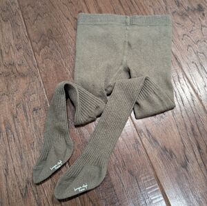 Konges Slojd green tights, size 12 mo (80-86 cm)